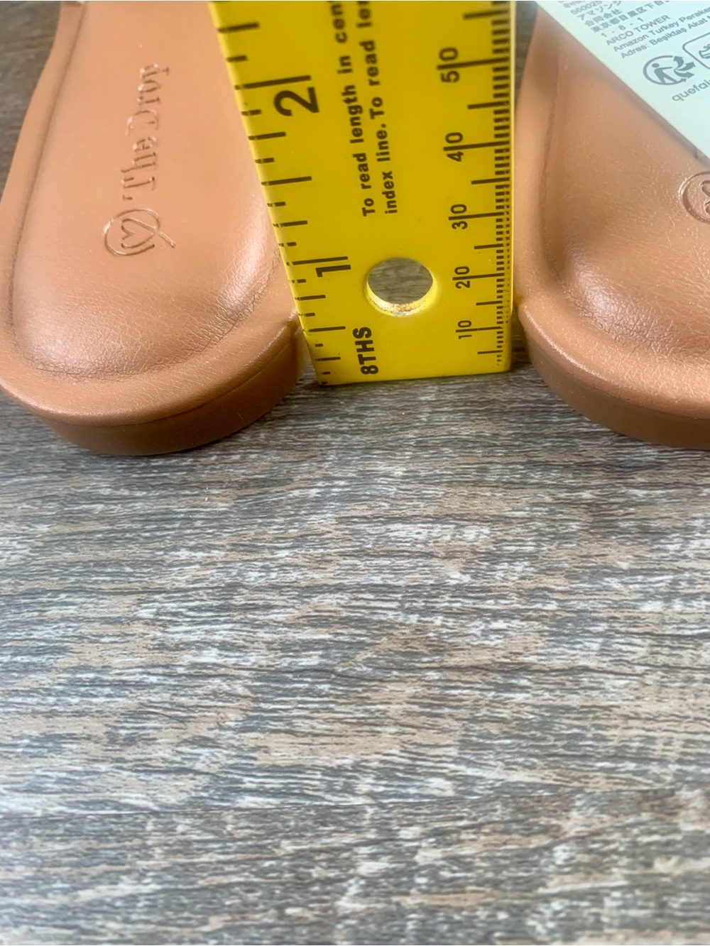 The Drop Brown Woven Raffia Slide Sandals - Picture 4 of 6